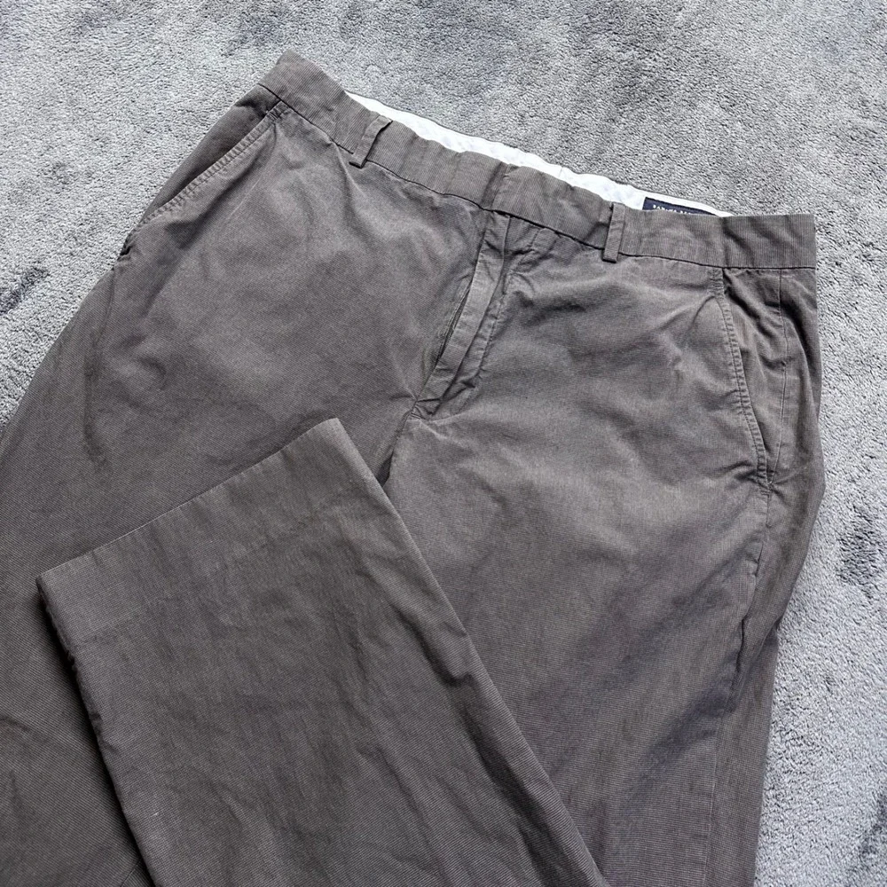 Banana Republic Modern Fit Pants Mens 34x32 Gray Cotton Micro Texture Chinos